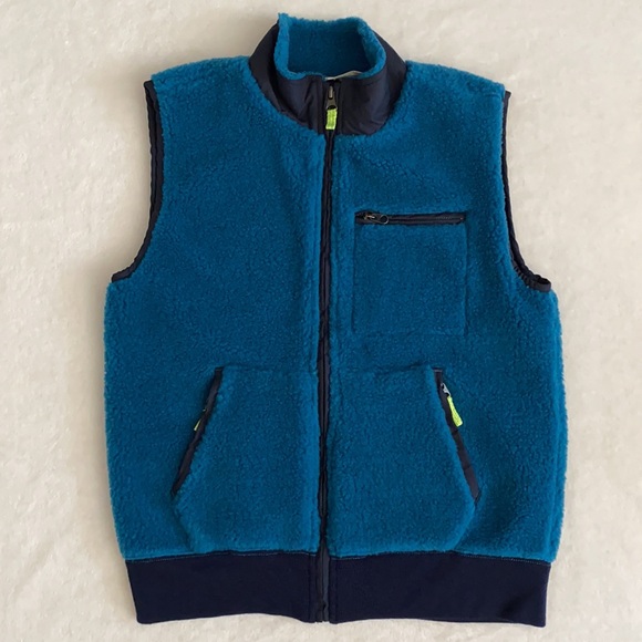 {J. Crew} Crewcuts | Sherpa Zip Front Vest with Pockets C9336 Blue (12) - Picture 16 of 16